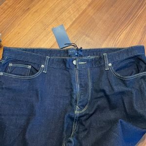 Raw denim blue jeans new with tags